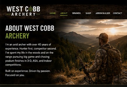Archer preparing bow equipment